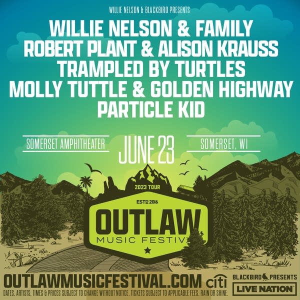 Outlaw Music Festival: Willie Nelson and Friends, Robert Plant, Alison Krauss, Trampled By Turtles & Molly Tuttle at Somerset Amphitheater